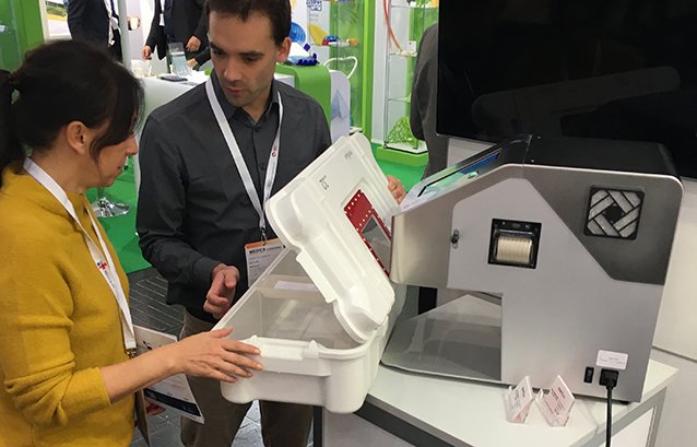 The SterOx System showcased on Fischer Connectors’ stand at Compamed in 2019